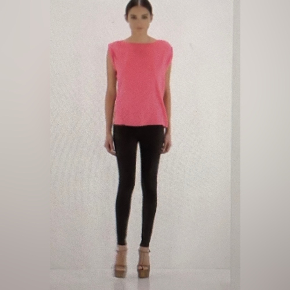 Alice + Olivia Black Suede legging Jean. 0